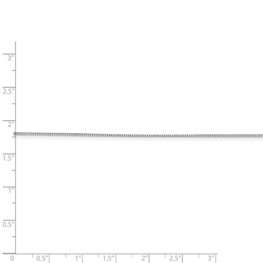 0.7mm, 14k White Gold, Box Chain Necklace, 20 Inch - Picture 5 of 8